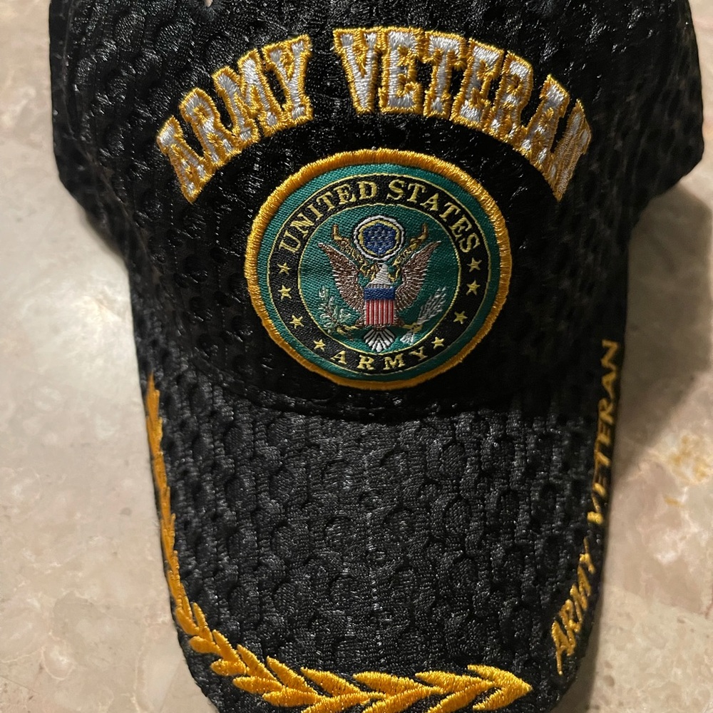 COPY - US Army Veteran Cap Black New Mesh